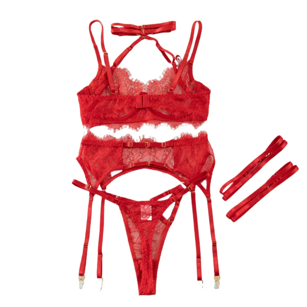 Women's Sexy Lingerie Lace-trimmed Eyelash-trimmed Camisole Body-shaping Sexy Lingerie Bra