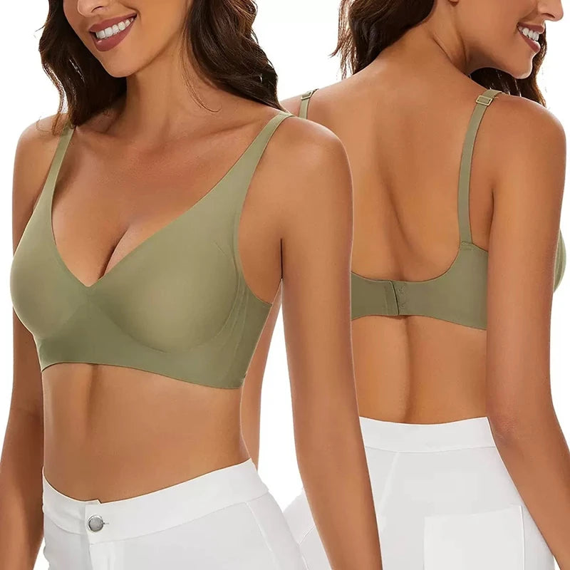 Sexy Seamless Jelly Bra S-4XL High Quality Women's Underwear Push up Small Breast Beautiful Back Sports Yoga Fitness