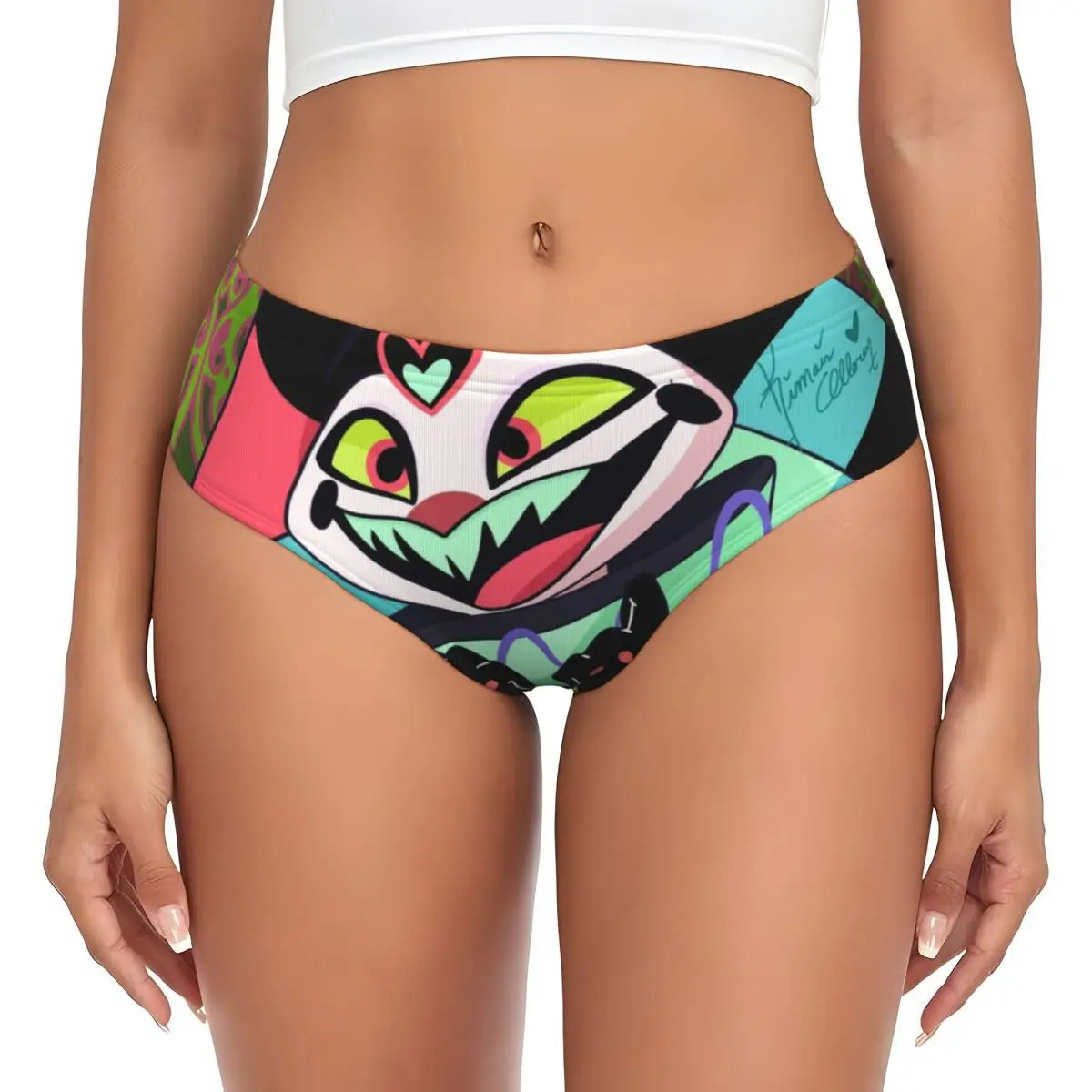Custom Loona Do Not Care Did Not Ask Brief Panties Women Breathable Helluva Boss Underwear Valentine's Day Gift Underpants