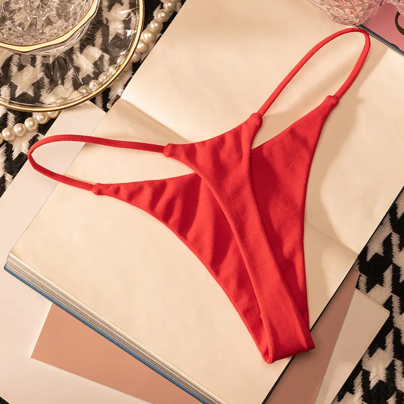 Low Waist Cotton Thong Women Panties Sexy Briefs T-back Bikini Underwear Seamless G String Sports Female Lingerie Size S-XXL