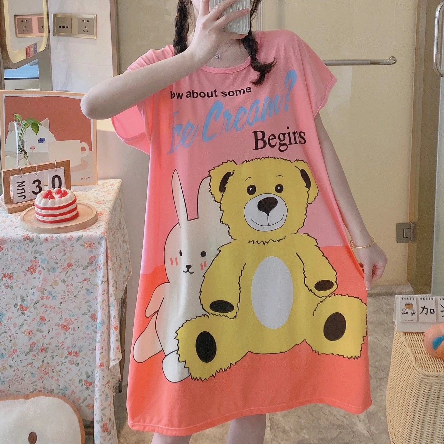 Polyester Cartoon Nightgown