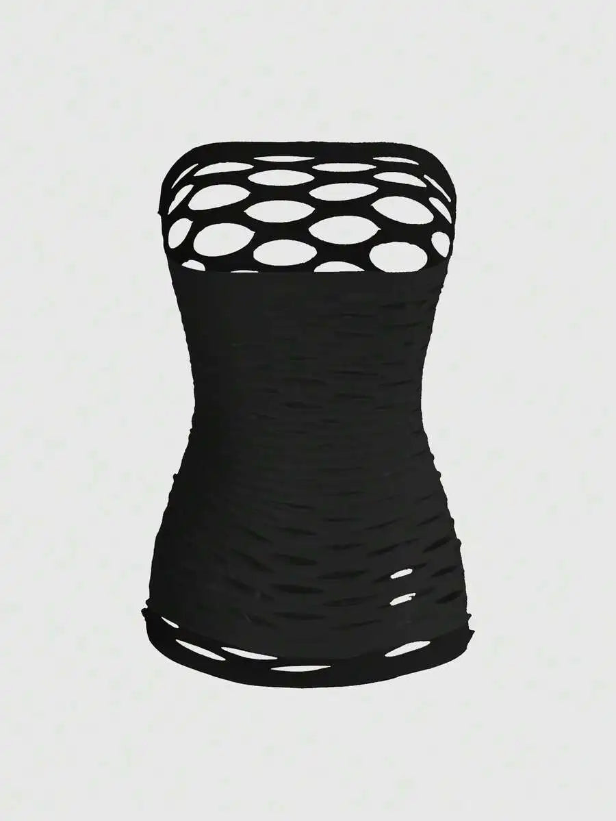 Sexy Super Elastic Hollow Out Lingerie Top For Women
