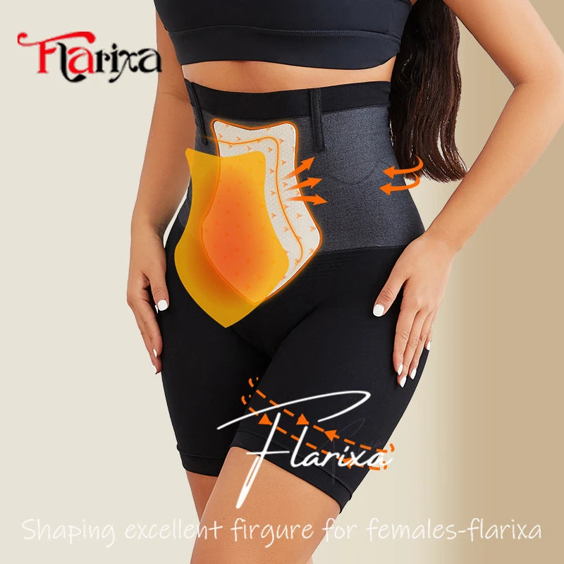 Flarixa Thermal Underwear Panties High Waist Seamless Tummy Control Butt Lifter Body Shaper Underwear Women Thermo Tights Shorts