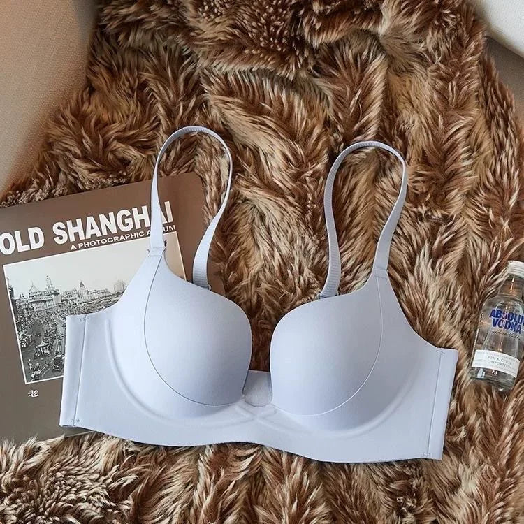 YUQI Push Up Bra Seamless Lingerie for Women Add Two Cups Half Cup Lift Sexy Lingerie Unlined Demi Bra Small Bust Support  Style