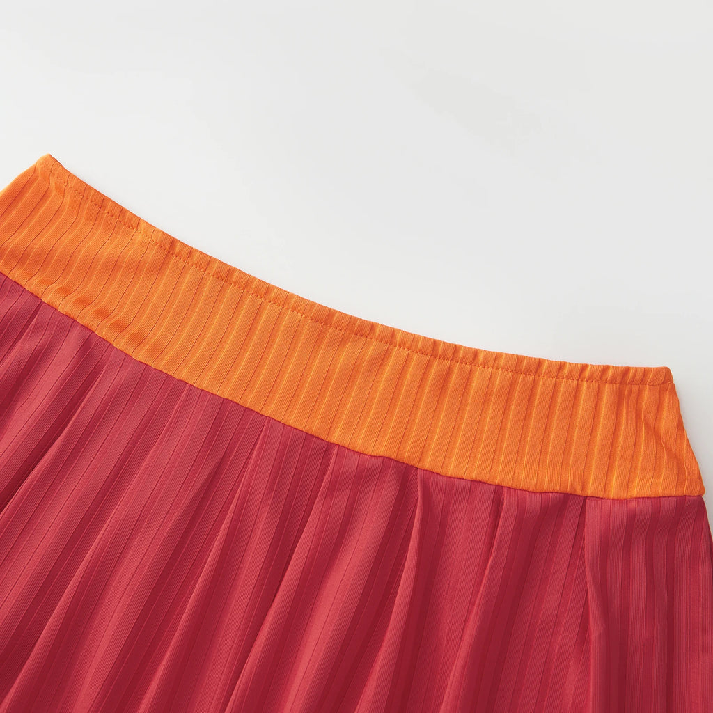 Halloween Velma Costume For Women Orange Long Sleeve Crop Top And Pleated Mini Skirt With Stocking