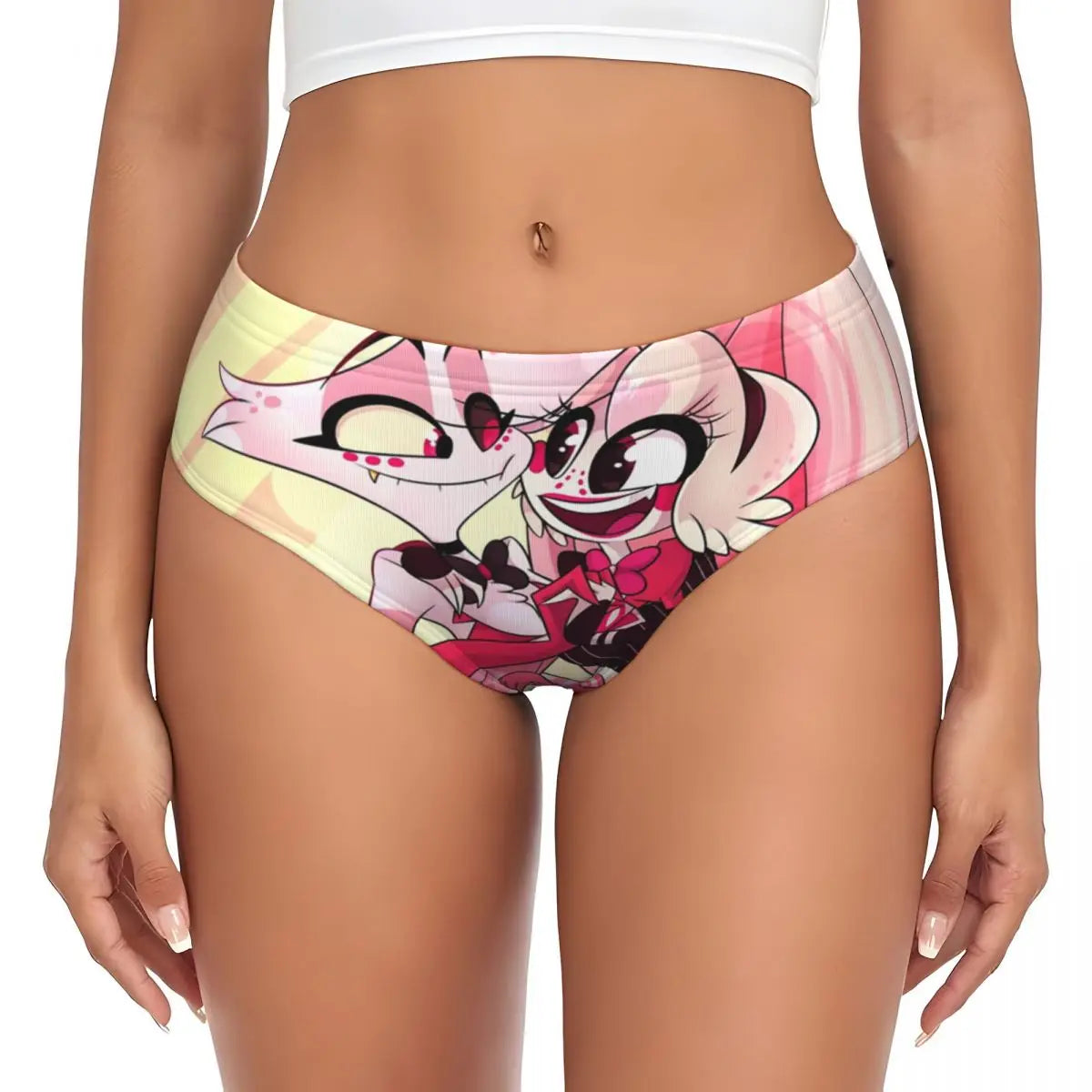 Custom Loona Do Not Care Did Not Ask Brief Panties Women Breathable Helluva Boss Underwear Valentine's Day Gift Underpants