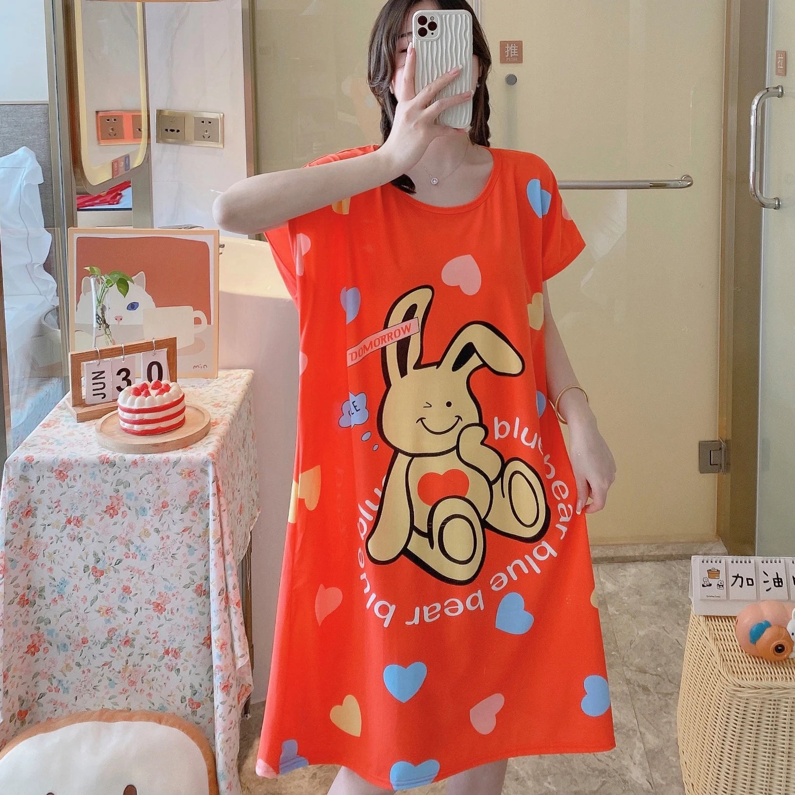 Polyester Cartoon Nightgown