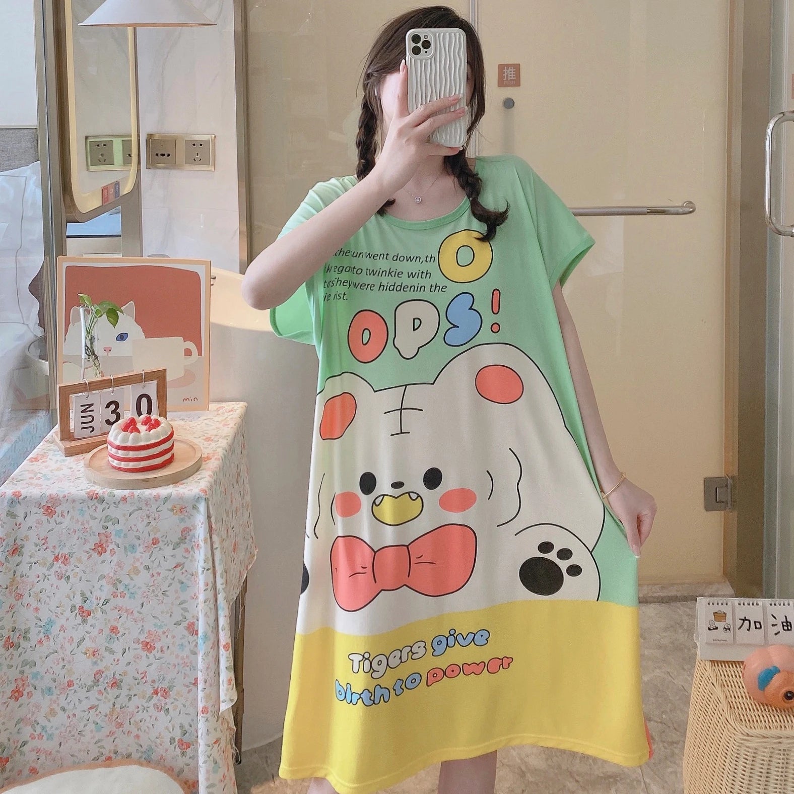 Polyester Cartoon Nightgown