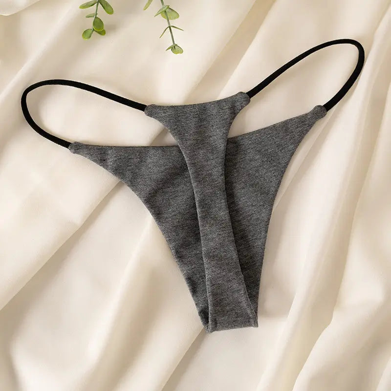 Low Waist Cotton Thong Women Panties Sexy Briefs T-back Bikini Underwear Seamless G String Sports Female Lingerie Size S-XXL