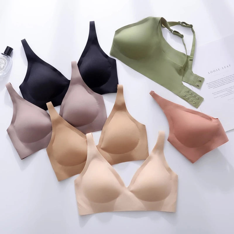 Sexy Seamless Jelly Bra S-4XL High Quality Women's Underwear Push up Small Breast Beautiful Back Sports Yoga Fitness