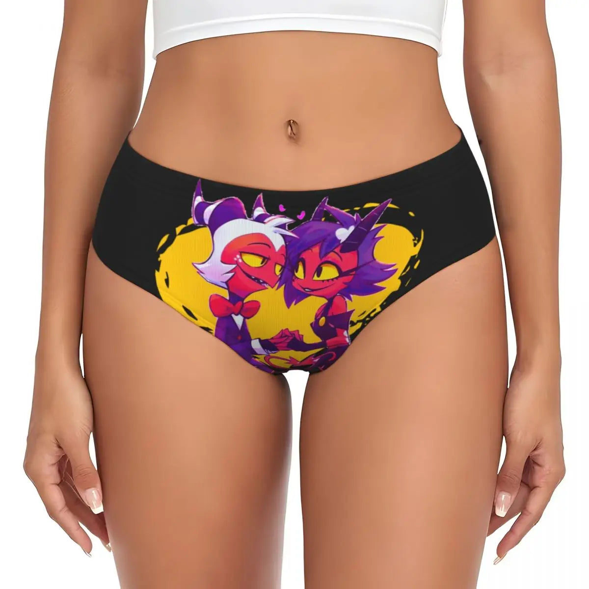 Custom Loona Do Not Care Did Not Ask Brief Panties Women Breathable Helluva Boss Underwear Valentine's Day Gift Underpants