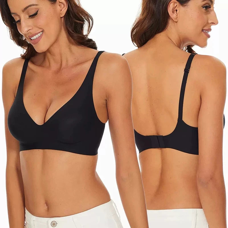 Sexy Seamless Jelly Bra S-4XL High Quality Women's Underwear Push up Small Breast Beautiful Back Sports Yoga Fitness