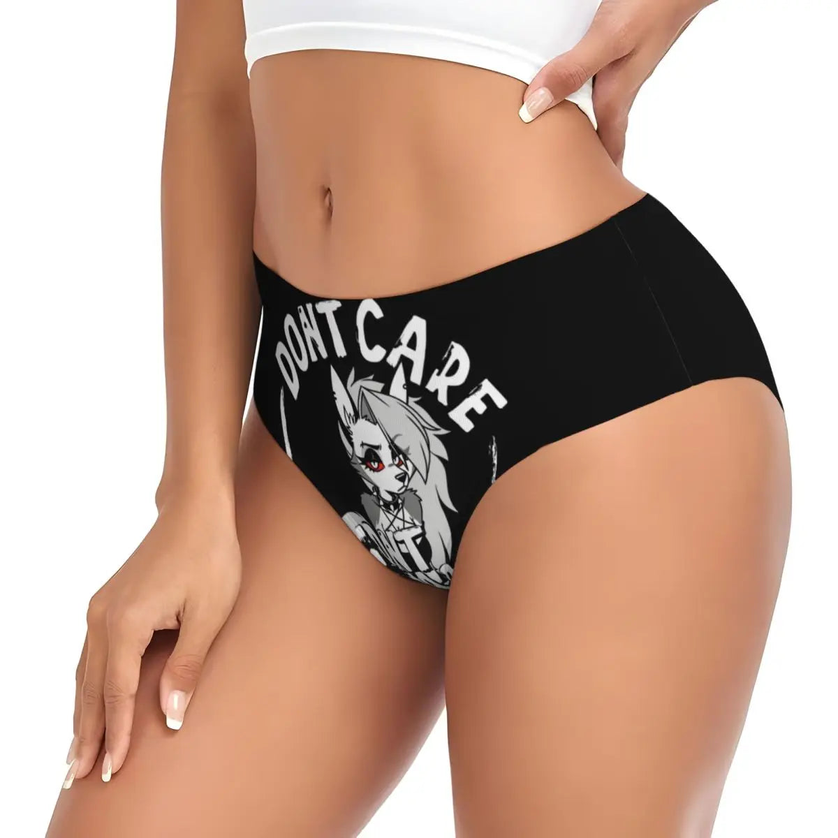 Custom Loona Do Not Care Did Not Ask Brief Panties Women Breathable Helluva Boss Underwear Valentine's Day Gift Underpants