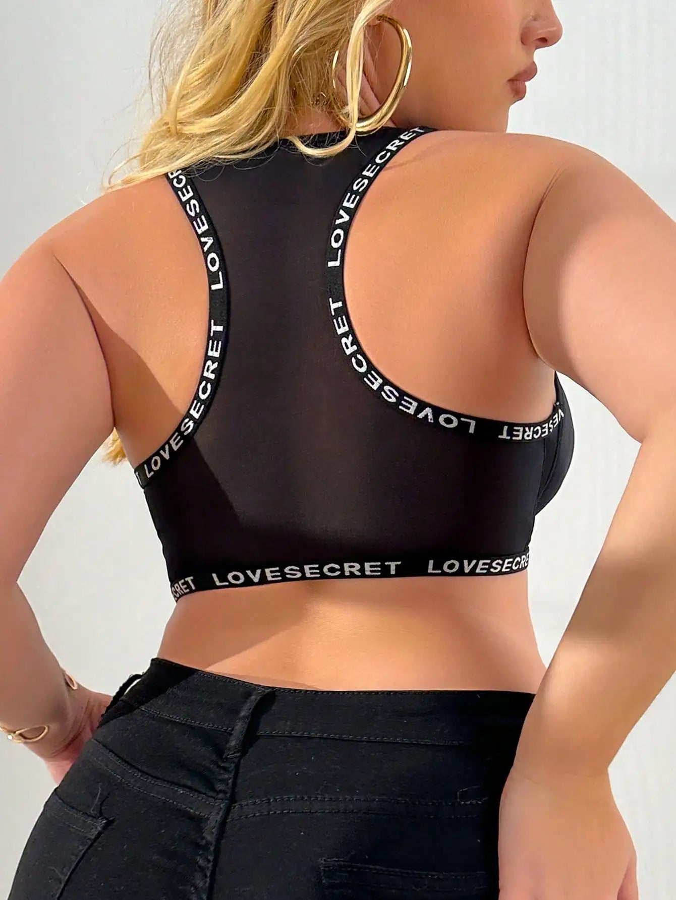 Women Plus Size Lace Bra Front Closure Full Coverage Supportive Wirefree Padded Bra Comfort Seamless Daily Lingerie Black Date V