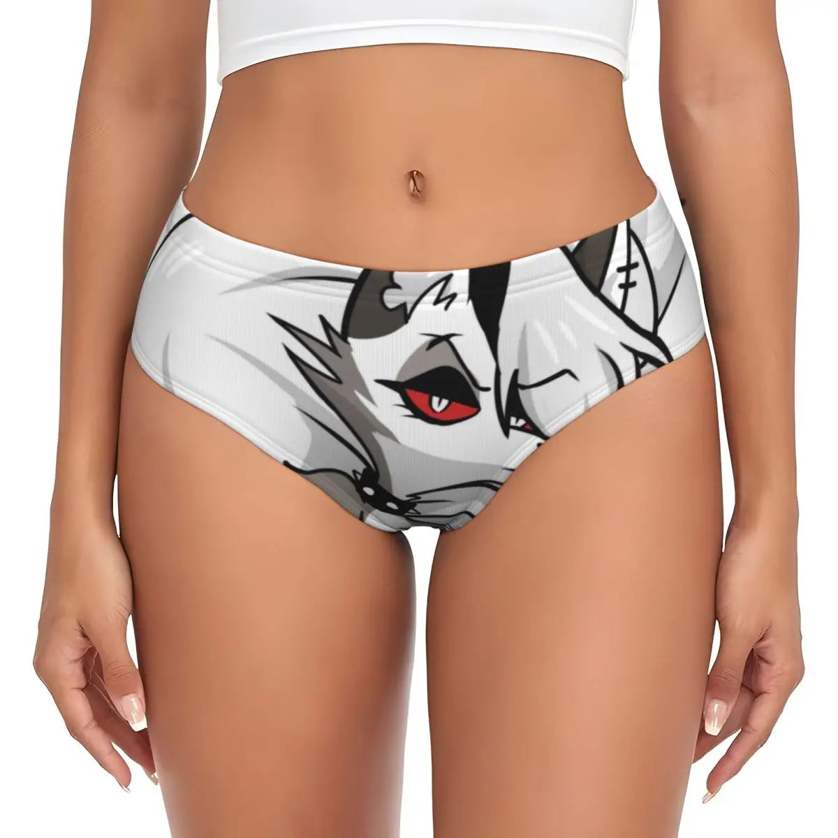 Custom Loona Do Not Care Did Not Ask Brief Panties Women Breathable Helluva Boss Underwear Valentine's Day Gift Underpants