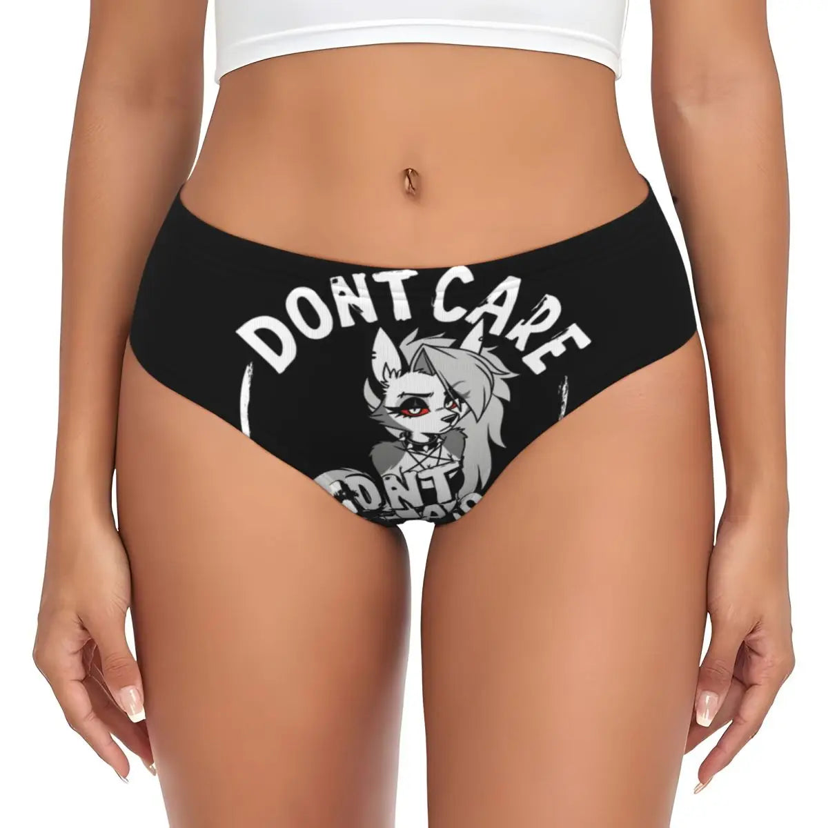 Custom Loona Do Not Care Did Not Ask Brief Panties Women Breathable Helluva Boss Underwear Valentine's Day Gift Underpants