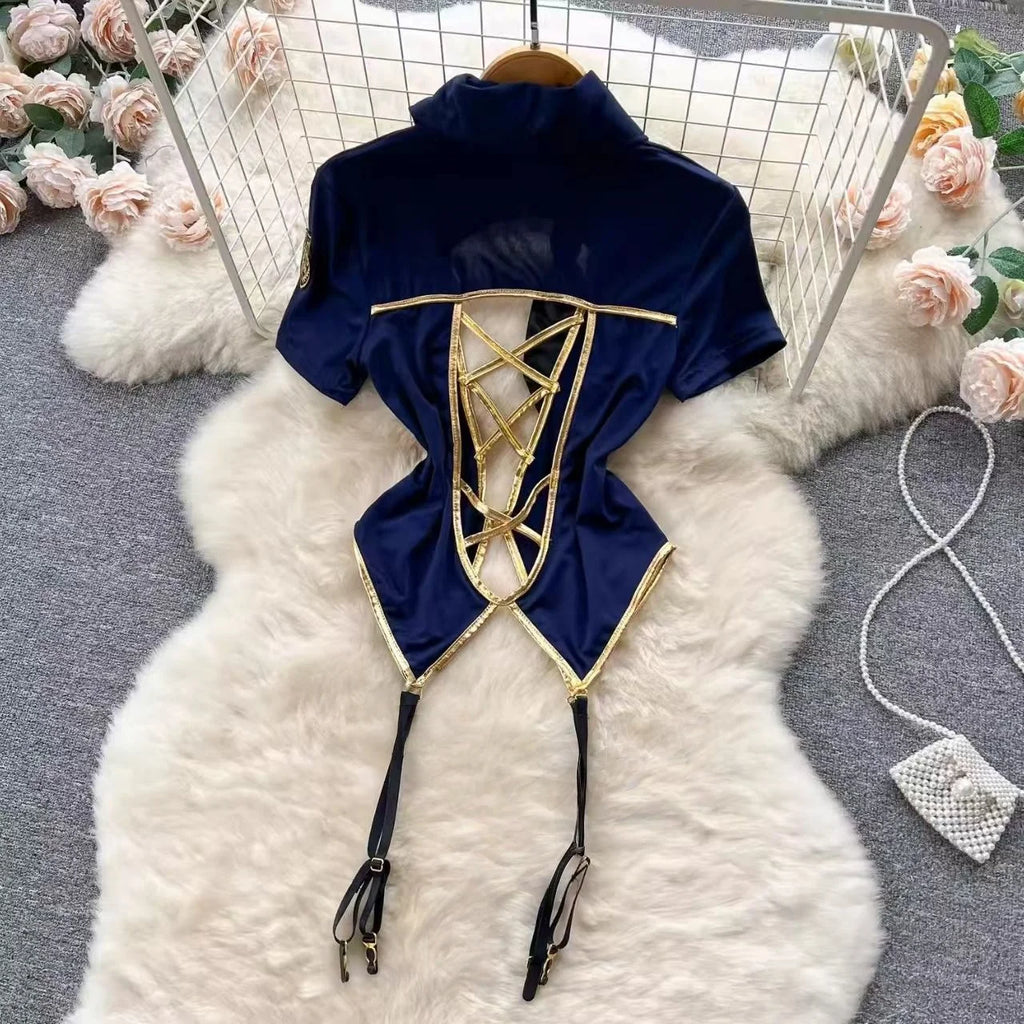 Women Hotsweet V-neck Leopard Slim Vintage Straps Bodysuits Chic Lace Slim Jumpsuits Comfortable Fashion Underwear