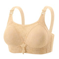 Lingerie Anti-Sagging Wireless Push-Up Bra Underwear Floral Mesh Large Size Bra Sweet Elderly Bra Four Seasons