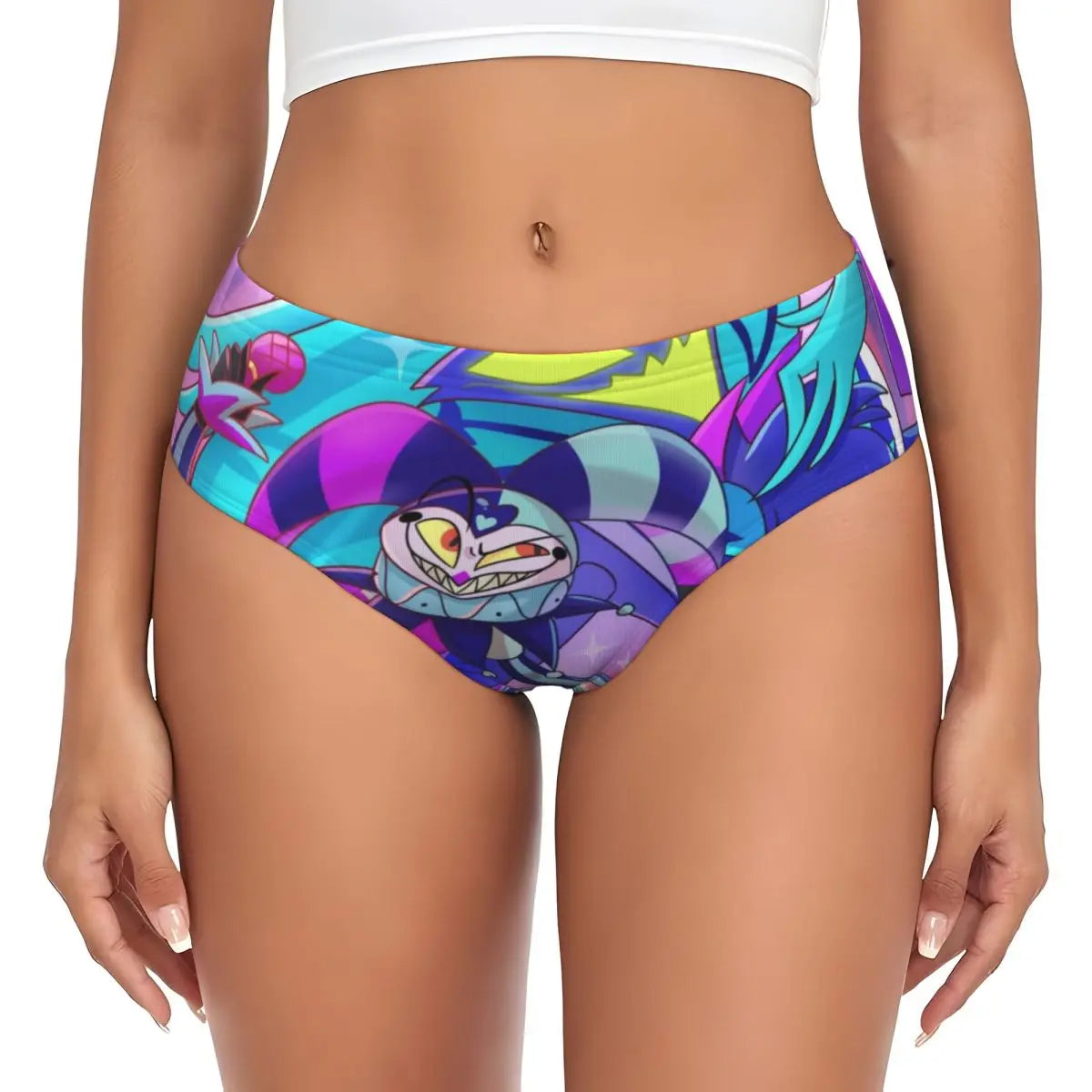 Custom Loona Do Not Care Did Not Ask Brief Panties Women Breathable Helluva Boss Underwear Valentine's Day Gift Underpants