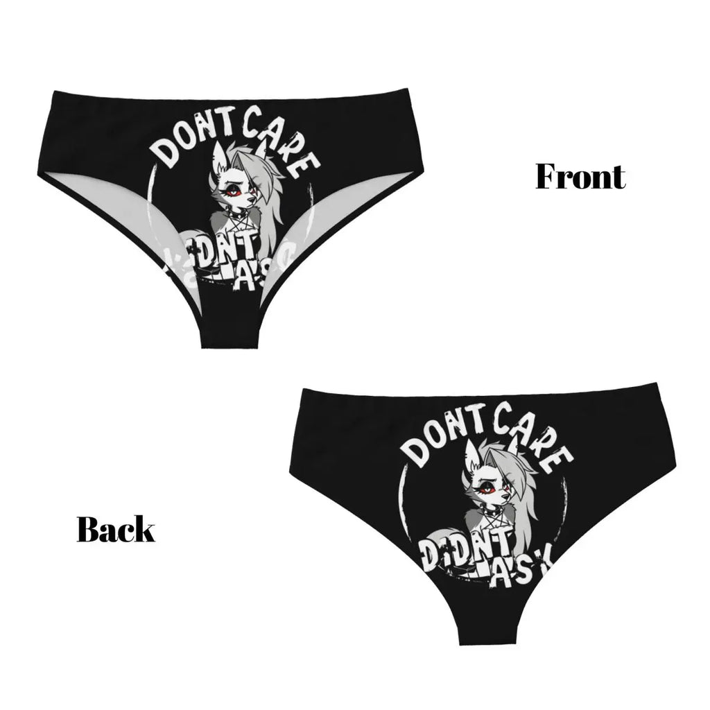 Custom Loona Do Not Care Did Not Ask Brief Panties Women Breathable Helluva Boss Underwear Valentine's Day Gift Underpants