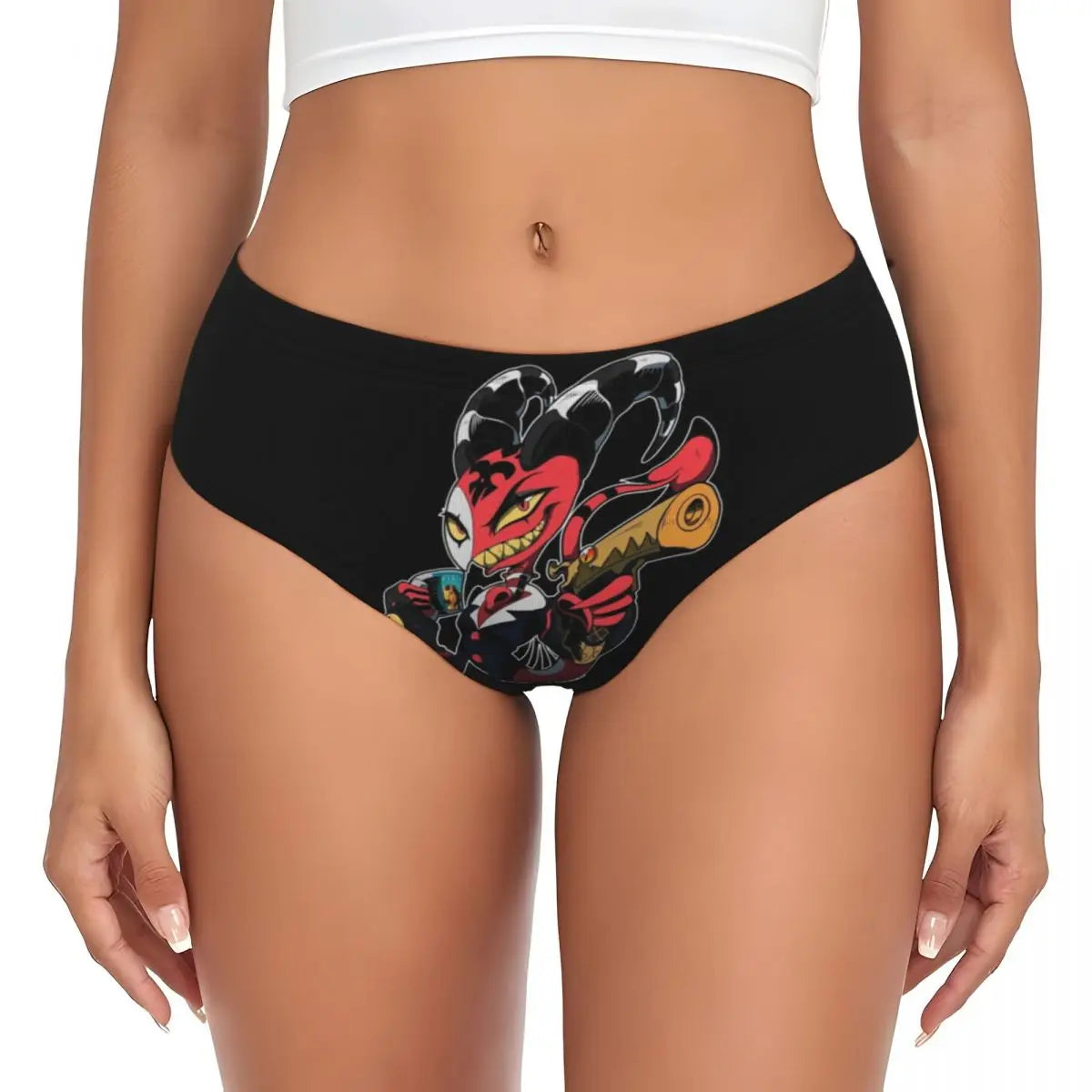Custom Loona Do Not Care Did Not Ask Brief Panties Women Breathable Helluva Boss Underwear Valentine's Day Gift Underpants