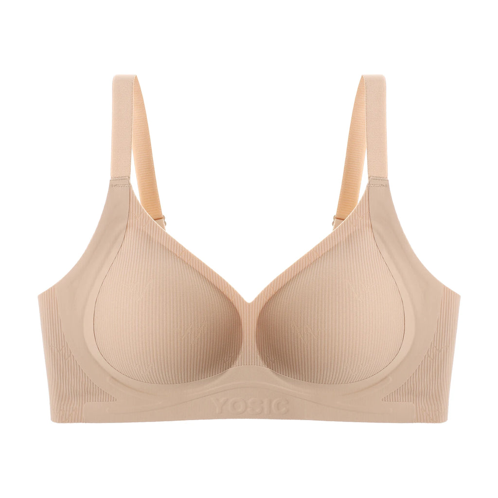 Women's Wireless Seamless Bra for Small Bust, Soft Support Lift Push-Up, Side Shaping Anti-Sagging Lingerie