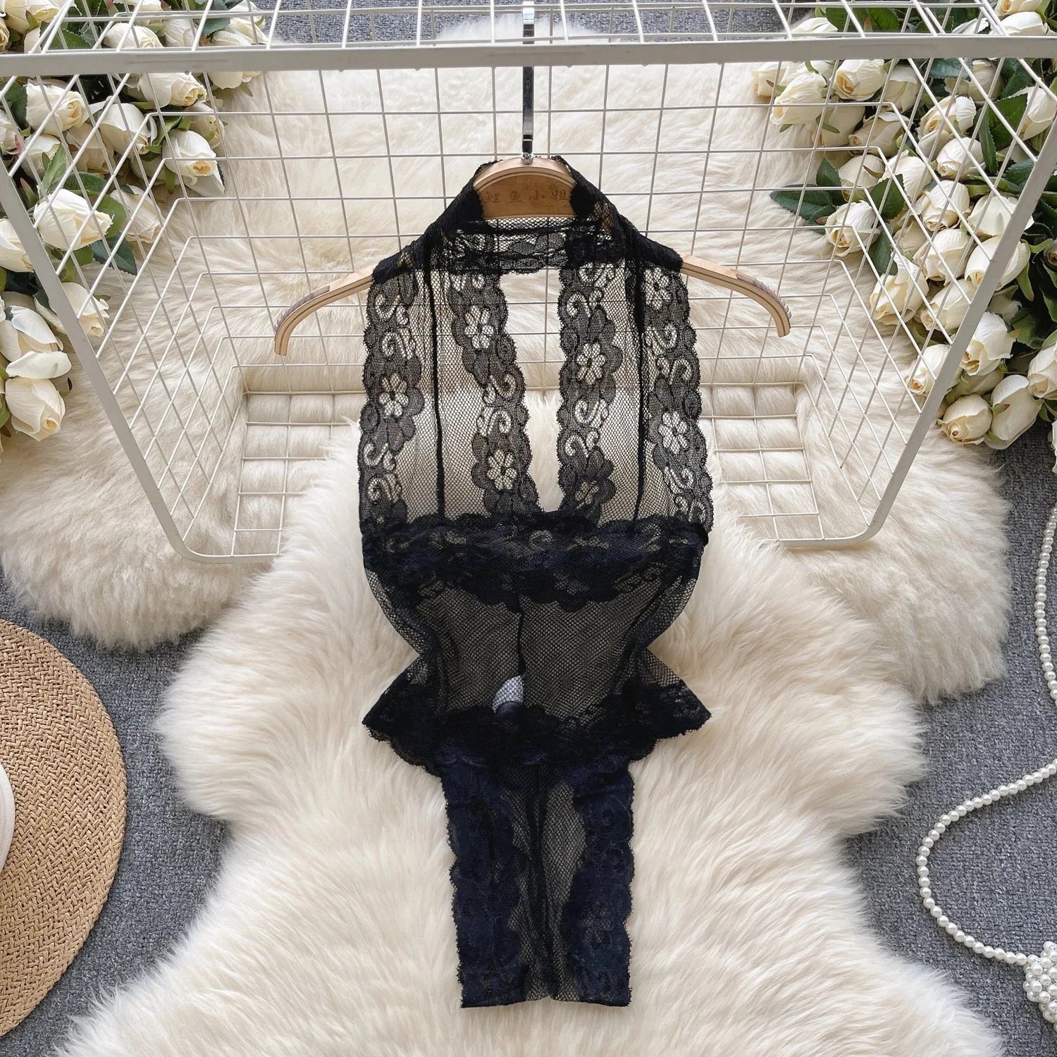 Women Hotsweet V-neck Leopard Slim Vintage Straps Bodysuits Chic Lace Slim Jumpsuits Comfortable Fashion Underwear