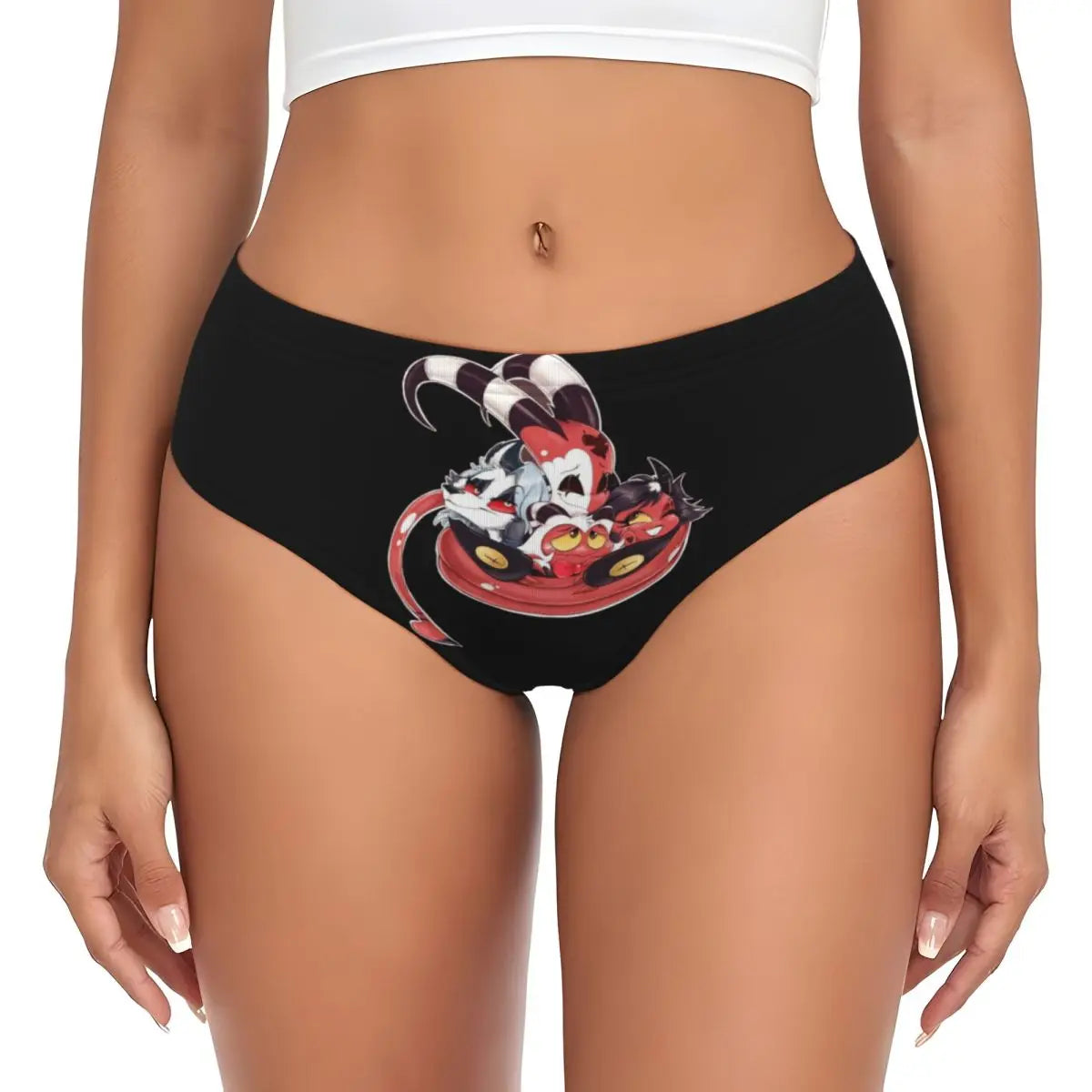 Custom Loona Do Not Care Did Not Ask Brief Panties Women Breathable Helluva Boss Underwear Valentine's Day Gift Underpants