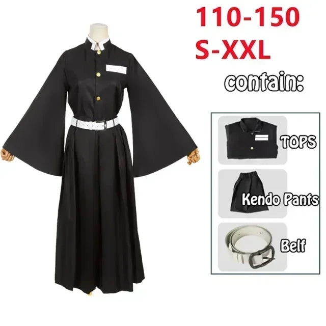 Anime Character Tokito Muichiro Cosplay Costume Uniform Wig Adult & Kids Halloween Outfit