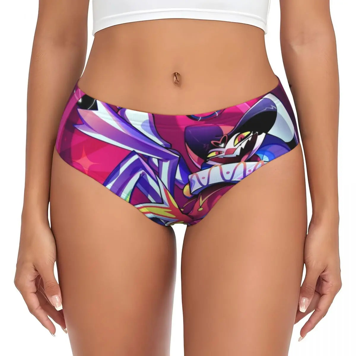 Custom Loona Do Not Care Did Not Ask Brief Panties Women Breathable Helluva Boss Underwear Valentine's Day Gift Underpants