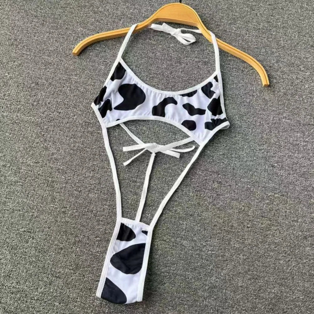 Women Hotsweet V-neck Leopard Slim Vintage Straps Bodysuits Chic Lace Slim Jumpsuits Comfortable Fashion Underwear