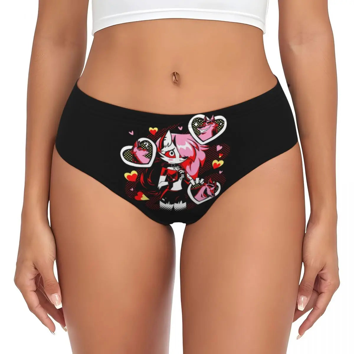 Custom Loona Do Not Care Did Not Ask Brief Panties Women Breathable Helluva Boss Underwear Valentine's Day Gift Underpants