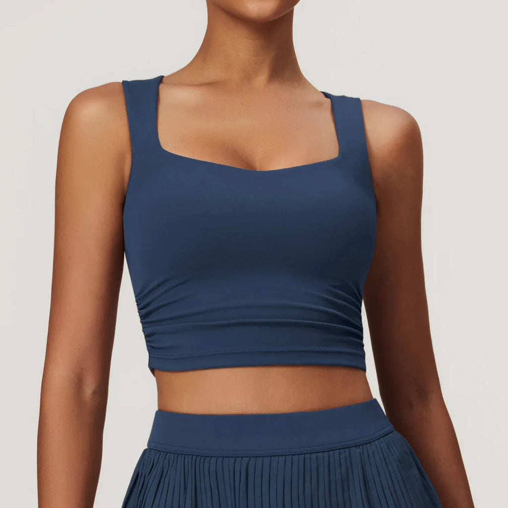 Breathable Sports Bra Anti-Sweat Fitness Top Women High Strength Yoga Bra Shockproof Crop Top Push Up Sport Bra Gym Workout Top