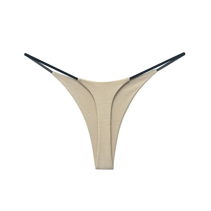 Low Waist Cotton Thong Women Panties Sexy Briefs T-back Bikini Underwear Seamless G String Sports Female Lingerie Size S-XXL