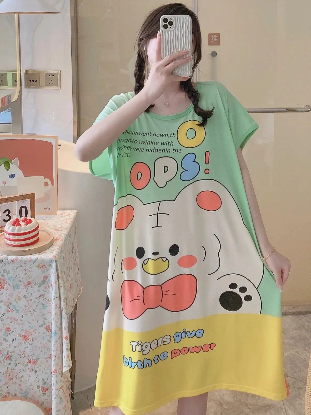 Polyester Cartoon Nightgown