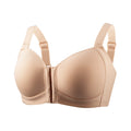 FallSweet Plus Size Wireless Front Closure Bra for Women Seamless Thin Cup Soft Comfortable Breathable Mom Lingerie Brassiere