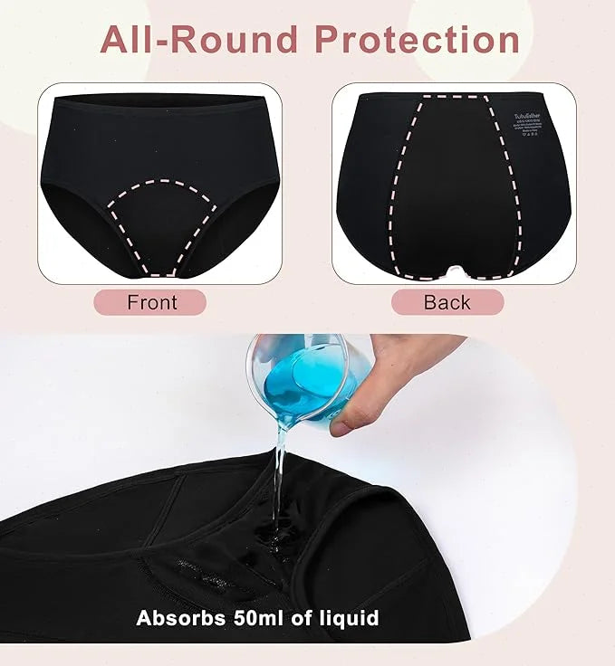 1/4PCS Women Period Panties Heavy Flow Leakproof Underwear Cotton Postpartum Menstrual Physiological Panty Teens Briefs S-3XL