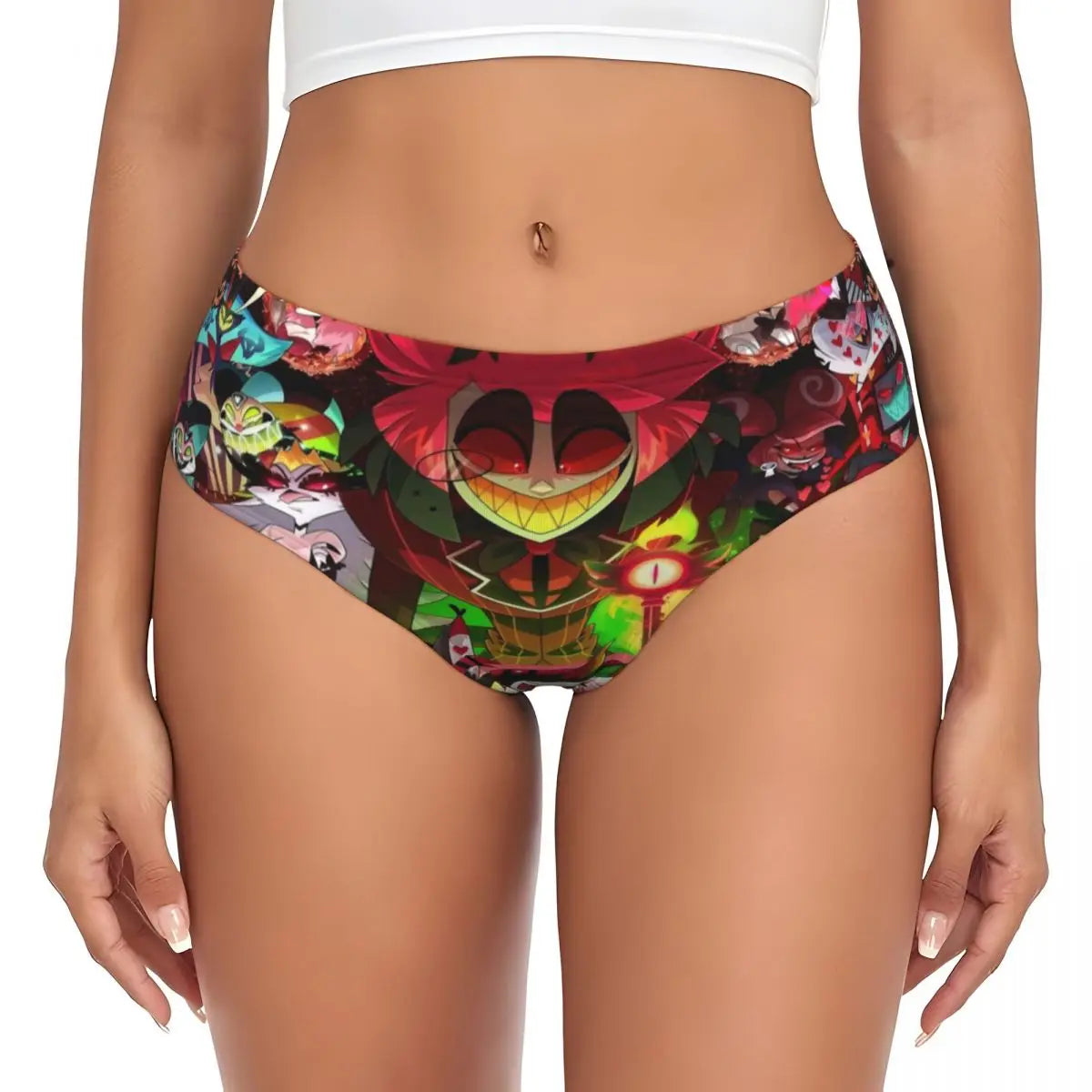 Custom Loona Do Not Care Did Not Ask Brief Panties Women Breathable Helluva Boss Underwear Valentine's Day Gift Underpants